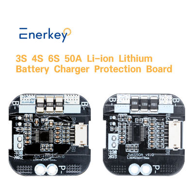 Купить 12V 24V литийная батарея BMS 3S 4S 6S 50A батарейная панель защиты для питания Производство в сети