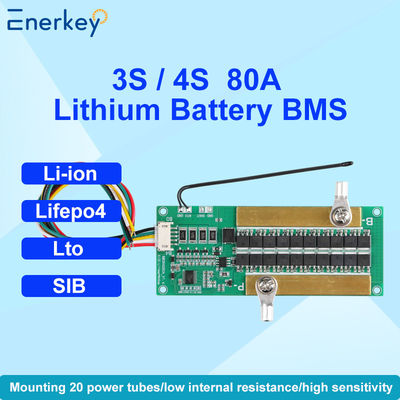 Купить Enerkey Standard NMC/LFP/LTO/SIB BMS 3S 4S 10A-80A Пик 150A с NTC и оборудованием балансирующей ячейки BMS Производство в сети