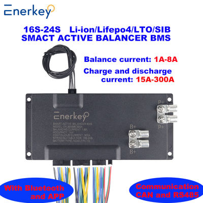 Enerkey BMS Защита Электрические транспортные средства Smart BMS 16S 17S 18S 19S 20S 21S 22S 23S 24S 100A 200A 300A с 8A активным балансом